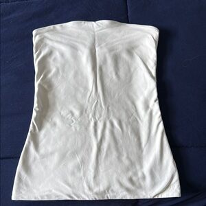 Aritzia Contour Cream Strapless Top